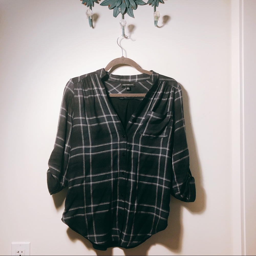 NEW: Comfortable, sleek blue and white flannel.